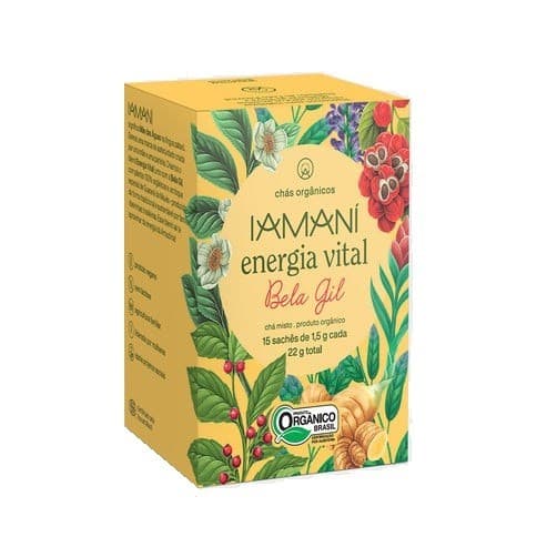 Chá Orgânico Energia Vital Iamaní 15 sachês - Rende até 3L