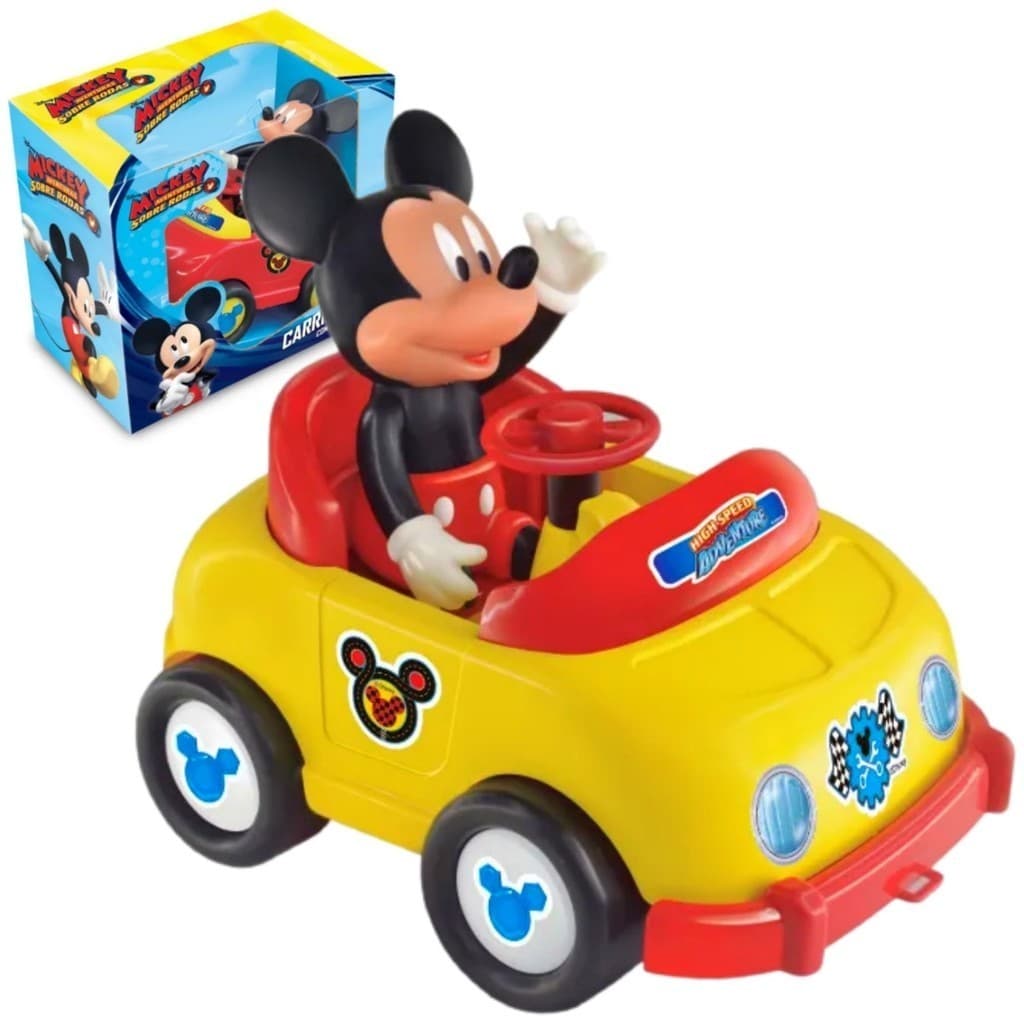 Brinquedo Infantil Disney Mickey Minnie Carrinho Articulado