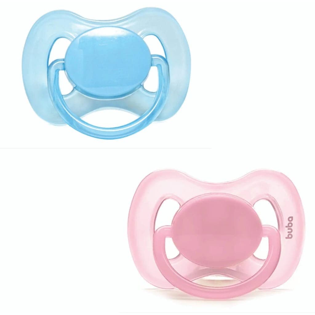 Chupeta pra  Bebê Buba Comfort Bico Silicone Com Tampa Protetora Ultra Soft Bebê Infantil