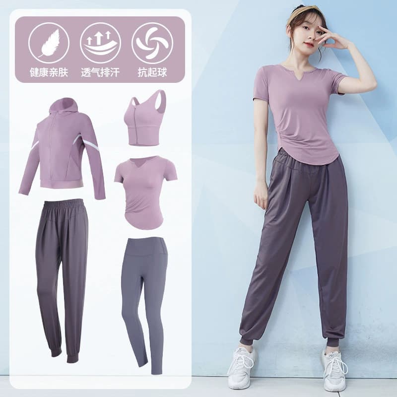 Roupas esportivas de manga curta feminina magro-ajuste moda correndo roupas de Fitness treinamento de secagem rápida rou