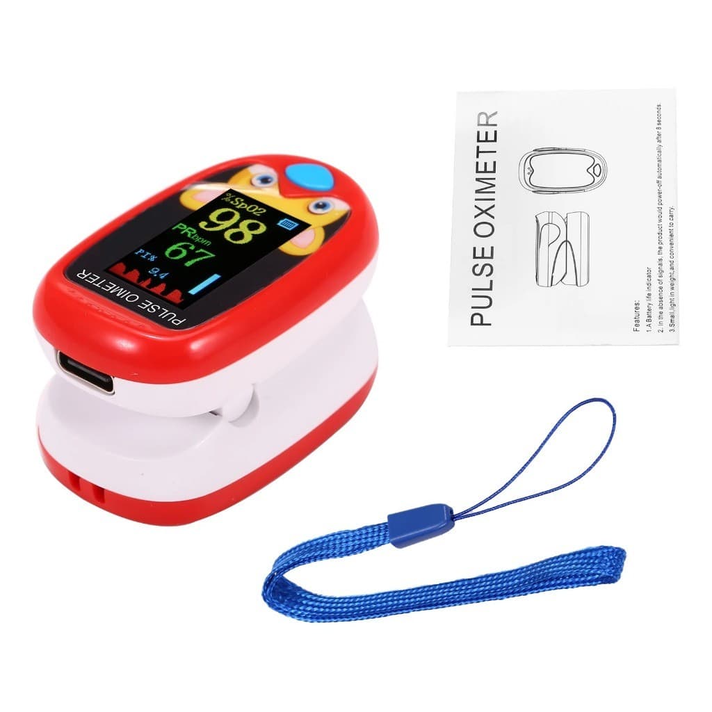 Oxímetro Infantil Pediátrico De Dedo Digital Crianças Medidor Oxigênio Neonatal Recarregável Pulse