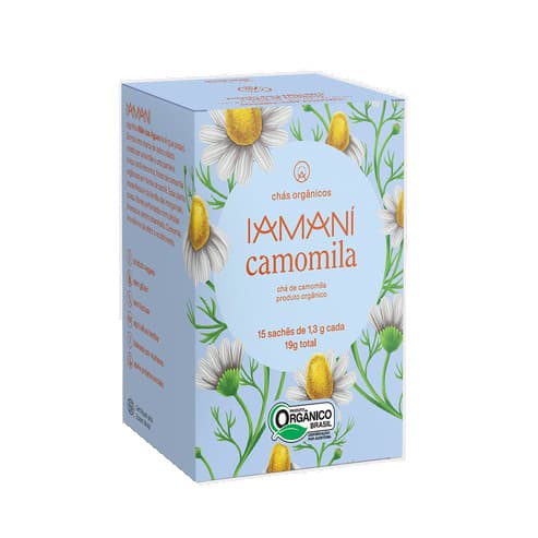 Cha Orgânico Camomila Iamaní 15 sachês - Rende até 3L