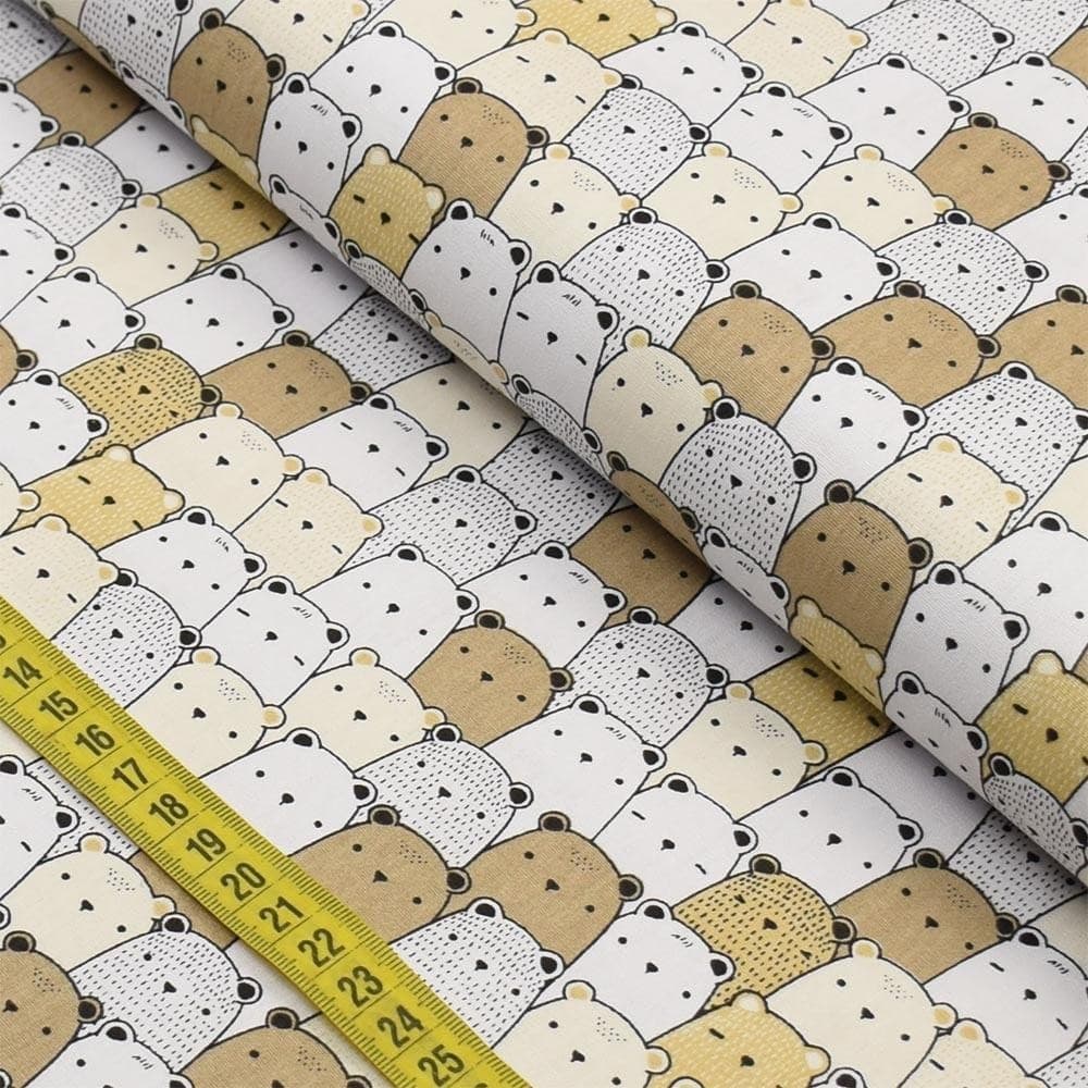 Tecido Estampado para Patchwork - Ursinhos Cor 2499 (0,50x1,40)