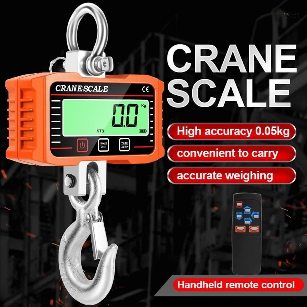 Display LCD Digital Balança Crance De 2000 Kg Guindaste De Gancho Eletrônico Portátil Para Serviço Pesado Medidor De Pes