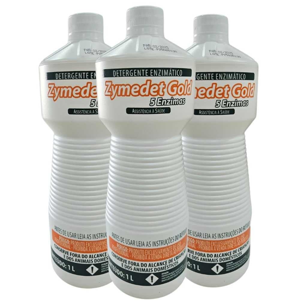 Kit 3 Detergente Enzimático Zymedet Gold 5 Enzimas Prolink