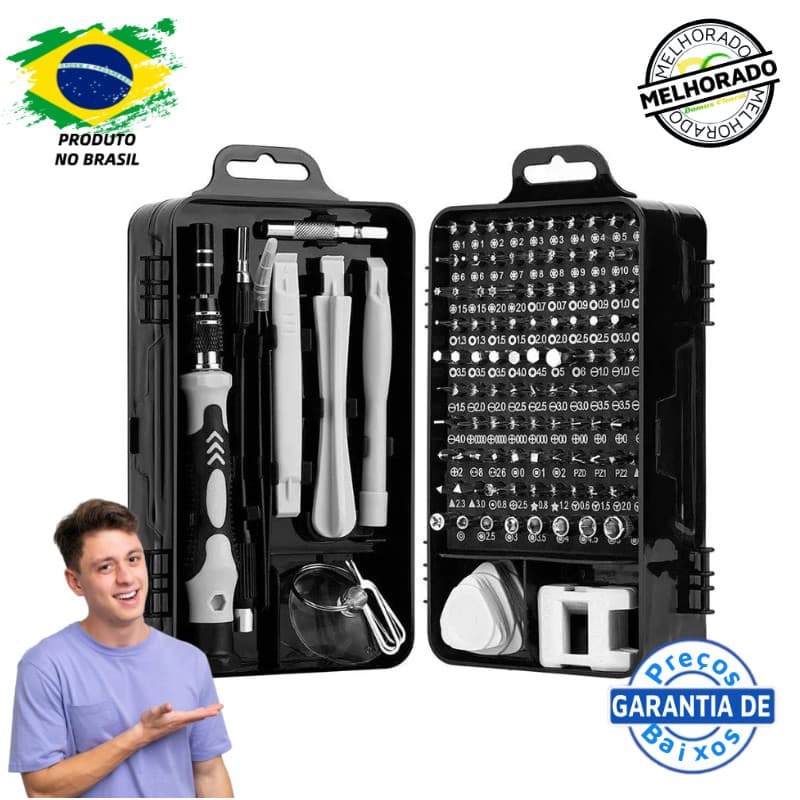 Jogo De Soquete 115/60 Peças Chave Catraca Reversível Com Maleta Jogo De Ferramentas Completo
