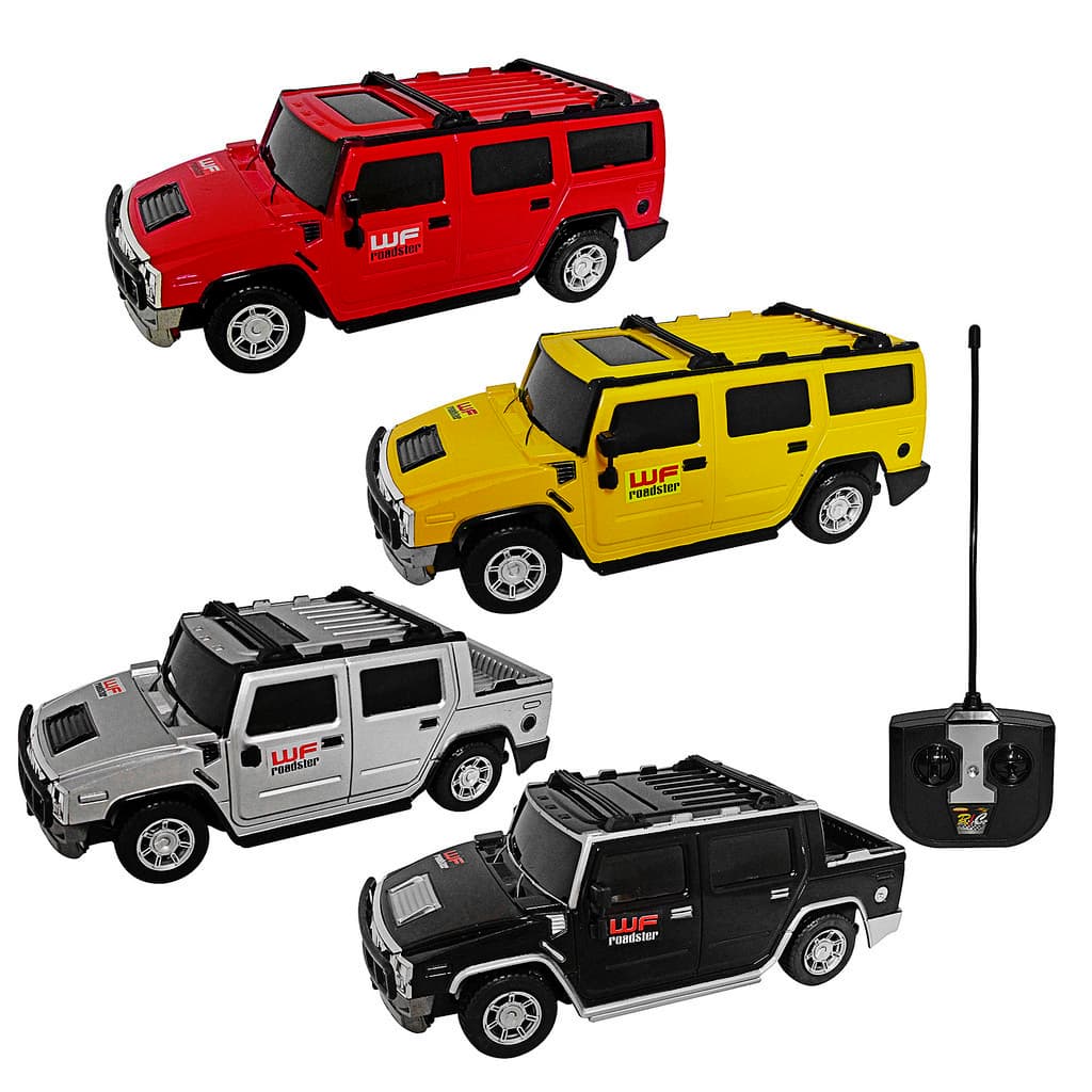 CARRO CARRINHO DE CONTROLE REMOTO JEEP+PECAPE HUMMER H2  BRINQUEDO INFANTIL 4 CORRES