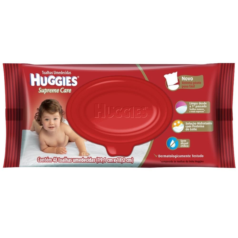Toalhas Umedecidas Huggies Supreme Care 48 Unidades