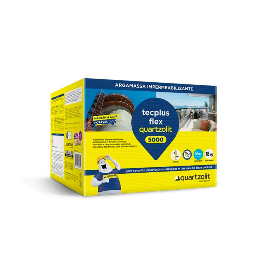 Impermeabilizante Tecplus Flex 5000 Caixa 18kg Quartzolit