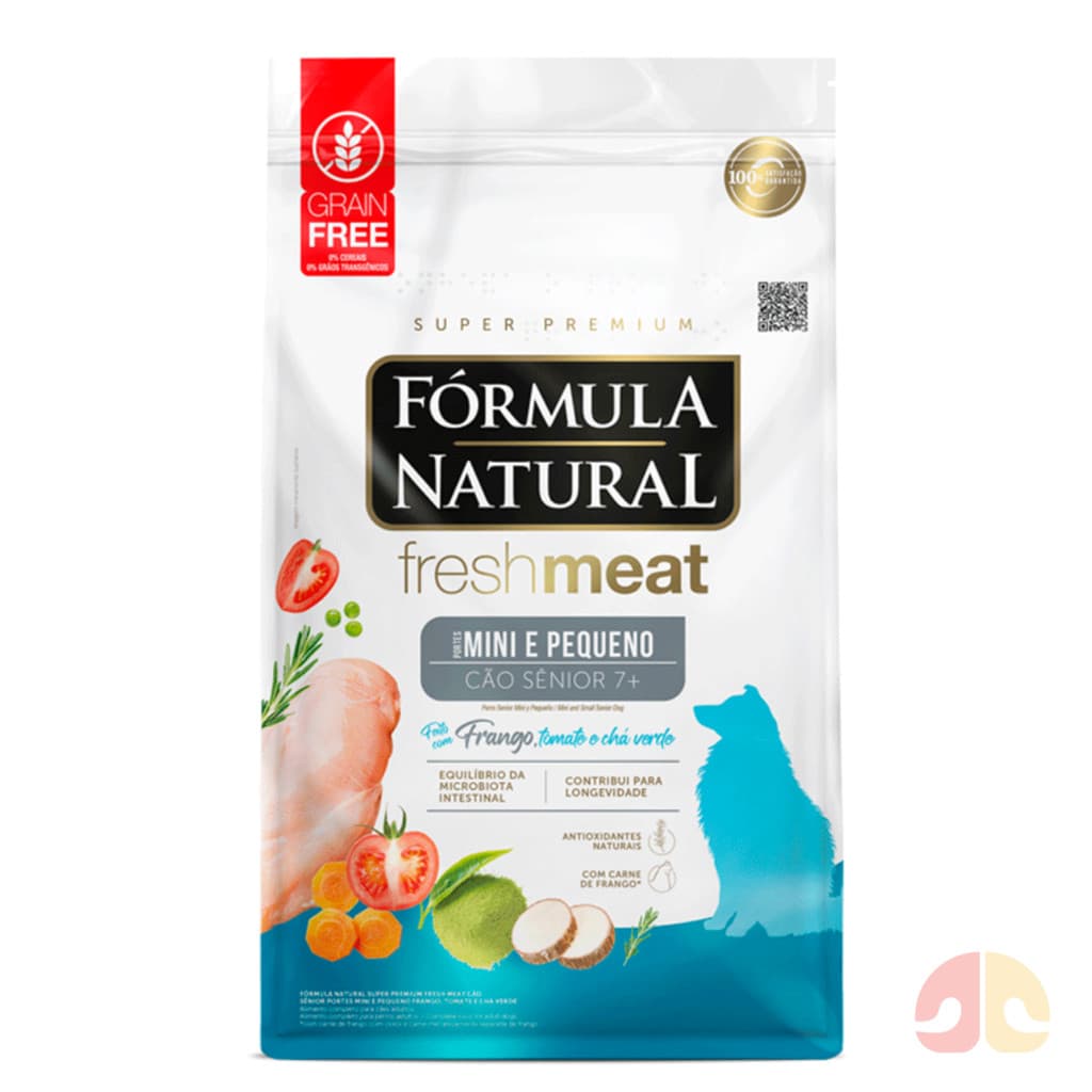 Ração Fórmula Natural Fresh Meat Cachorro Sênior Portes Mini E Pequeno 1,0kg