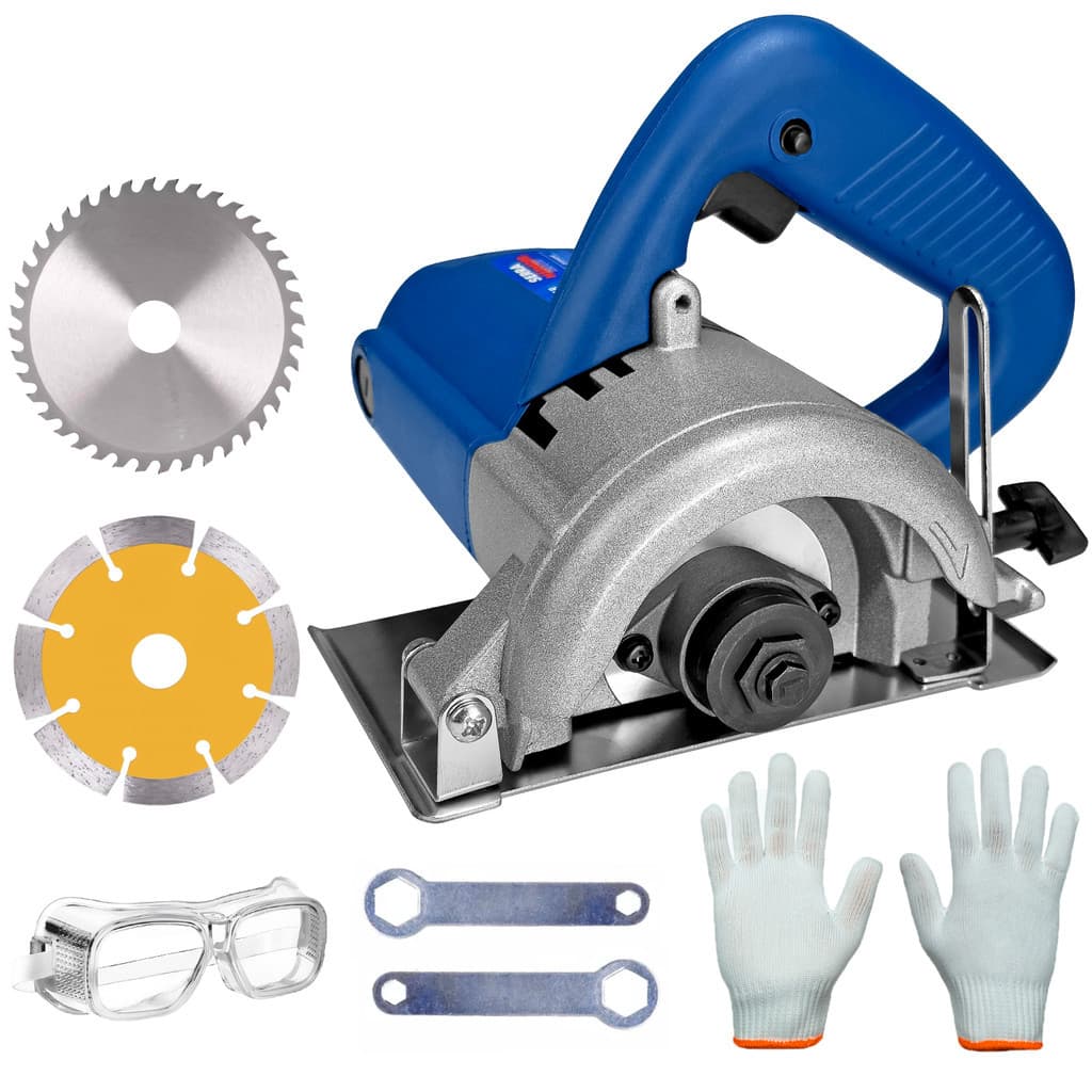 Serra Mármore 1200w Profissional Corta Piso Granito Ceramica Ferro Madeira Concreto Potente Tipo Makita Com Disco 110/22