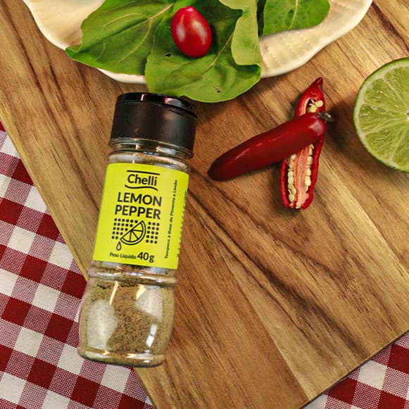 Tempero Lemon Pepper Chelli  - Sem Glúten, Sem Sal e com levedura nutricional