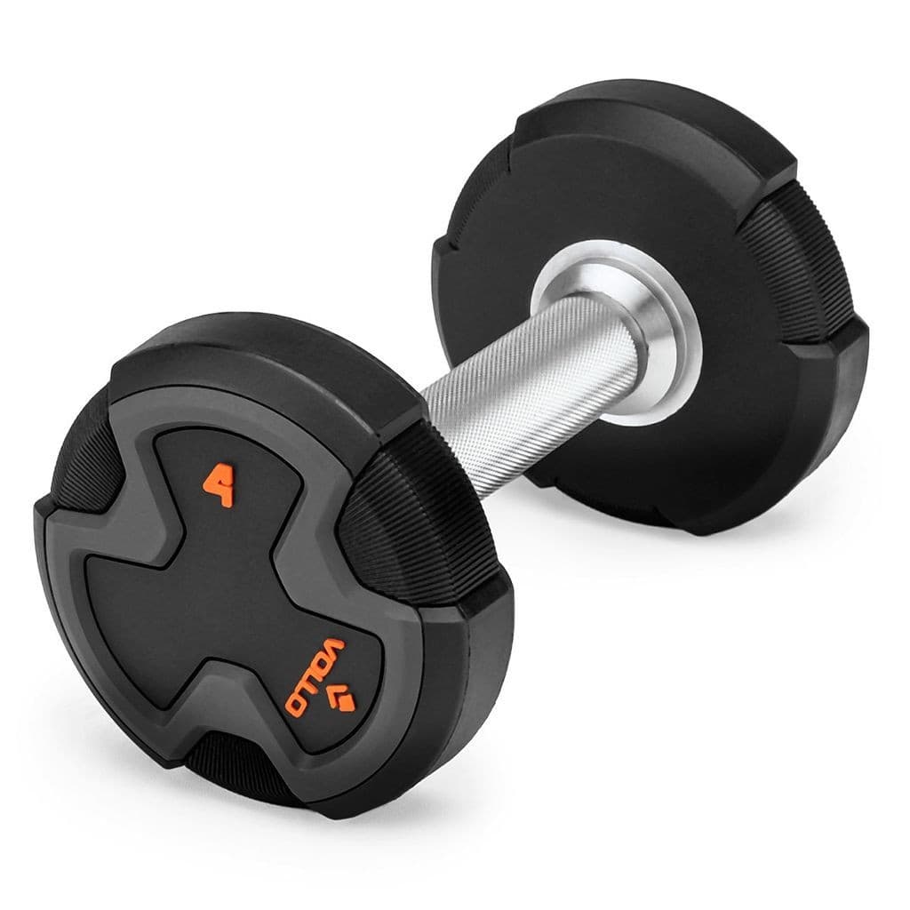 Halter Dumbbell 4kg Antiderrapante Vollo Peso Academia Musculação Treino Crossfit Anti-Rolagem