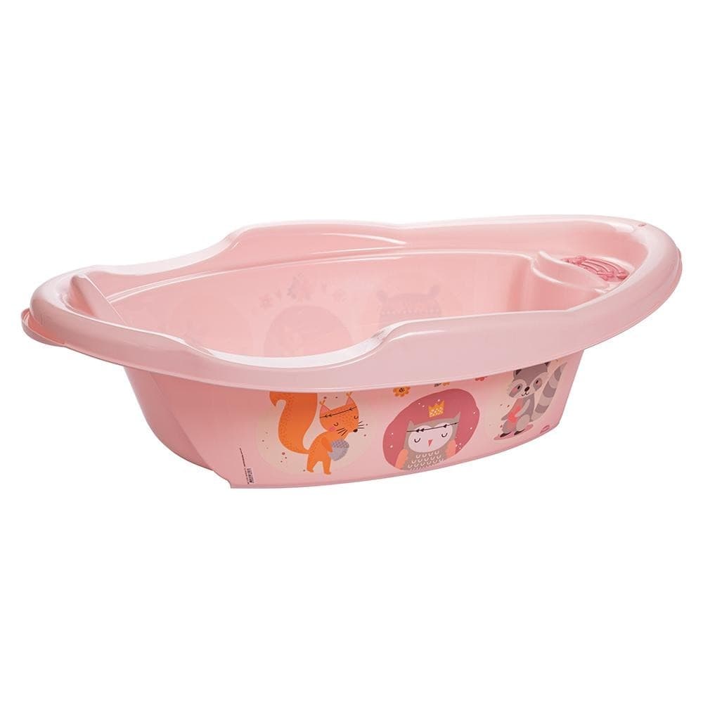 BANHEIRA BANHO BEBÊ 21 L BICHINHOS ROSA PLASÚTIL