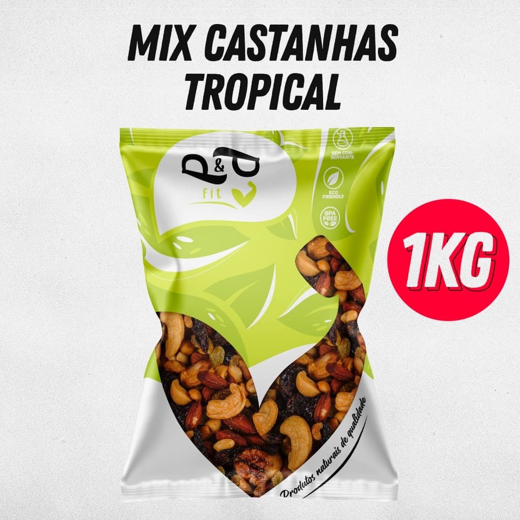 Mix Castanhas Dieta Saudável - Mix de Nuts Castanhas, Amendoim, Castanha de Caju, Uva Passa Nozes, Amêndoa(SOU NAT)