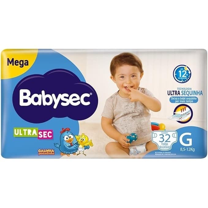 FRALDA DESCARTAVEL BABYSEC ULTRA MEGA G COM 32 UNIDADADES