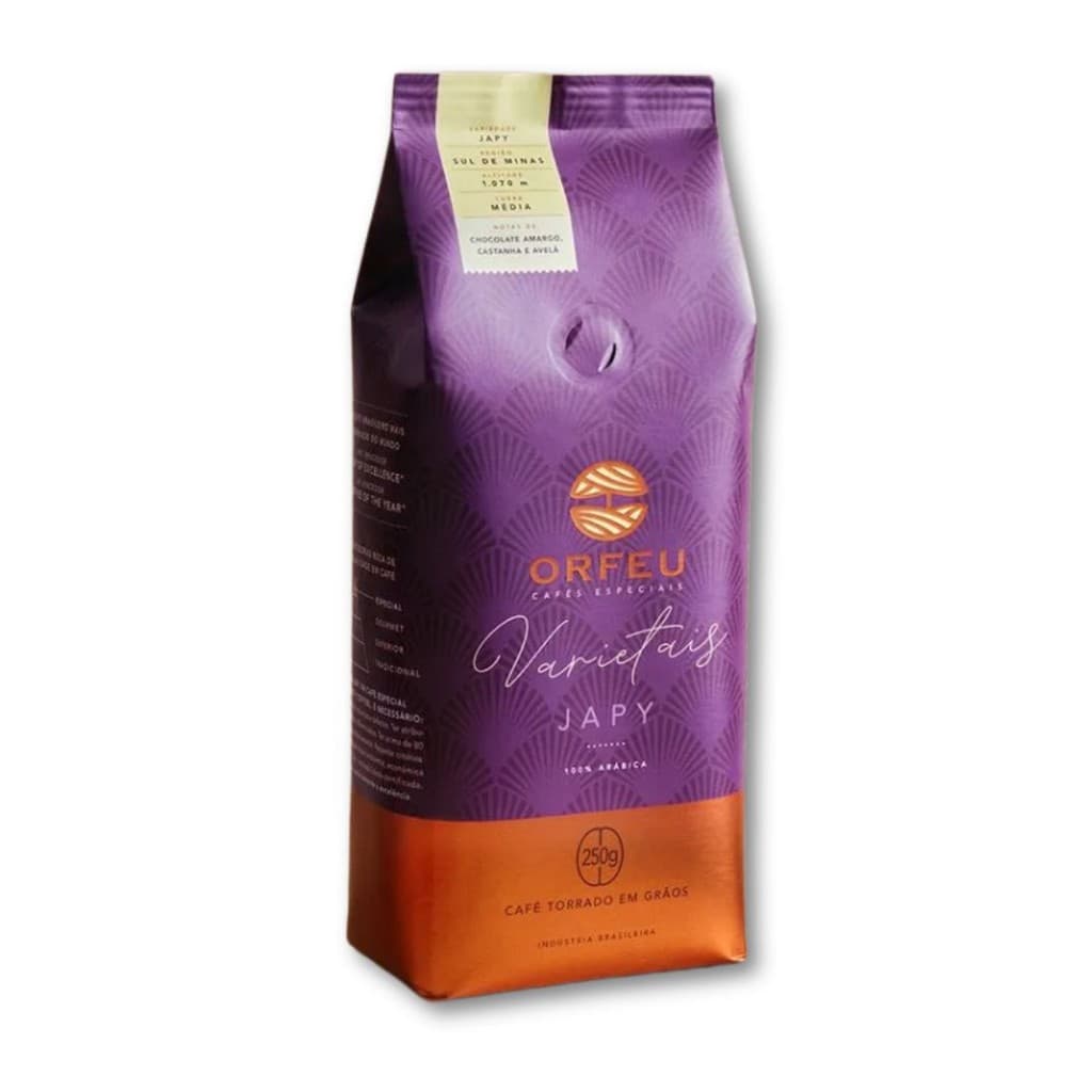 250g Café em Grãos Especial Orfeu Japy 100% Arábica