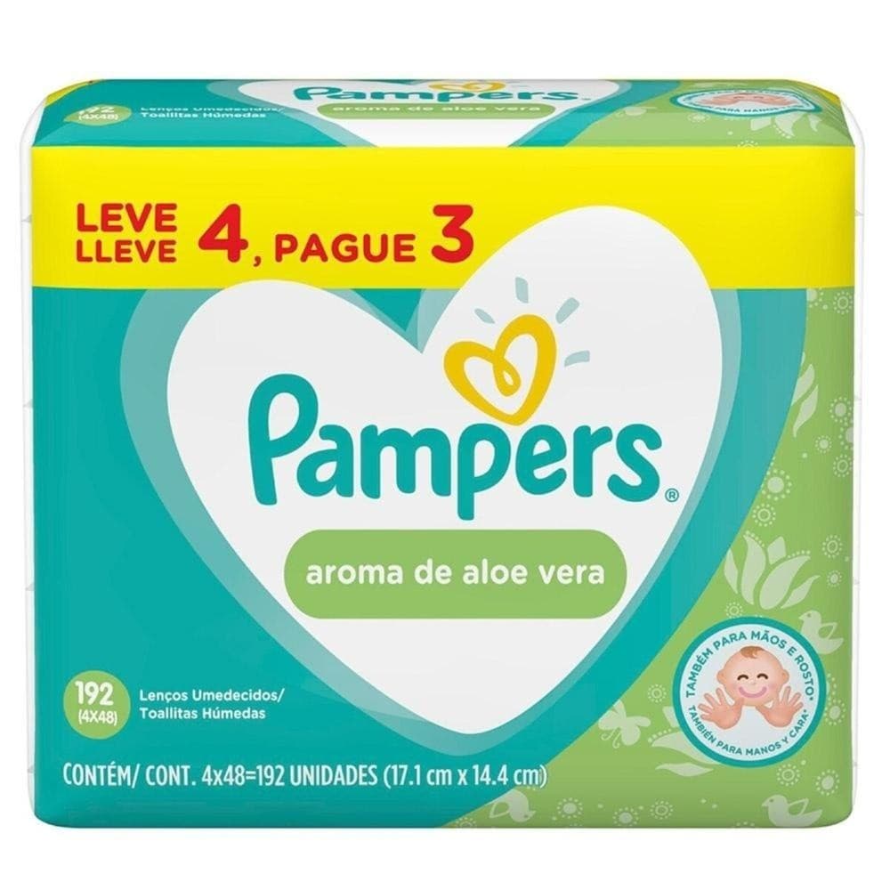 Lencos Umedecidos Pampers Aloe Vera 192 Unidades