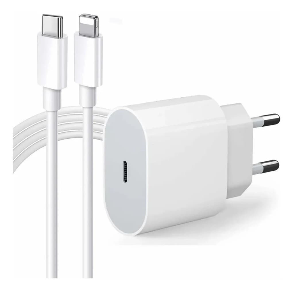 Carregador De iPhone Fonte com Cabo Carregamento Rápido 1m PD 25w