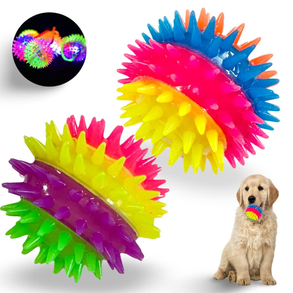 Kit 2 Bolinhas para cães Bola Led 4 cores para cães e gatos Pets Brinquedo Interativo