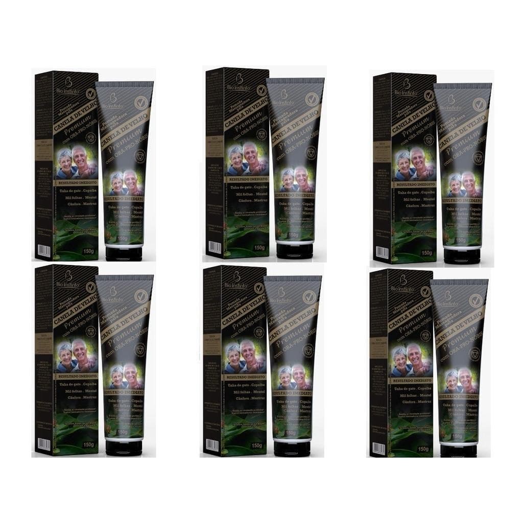 Kit com 6 Pomadas Massageadoras Canela De Velho Premium 150g - Bio Instinto