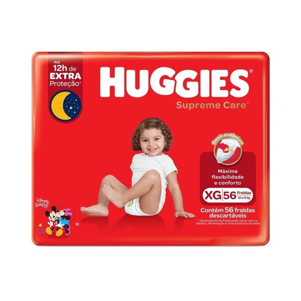 Fralda Huggies Supreme Care XG 56 Unidades