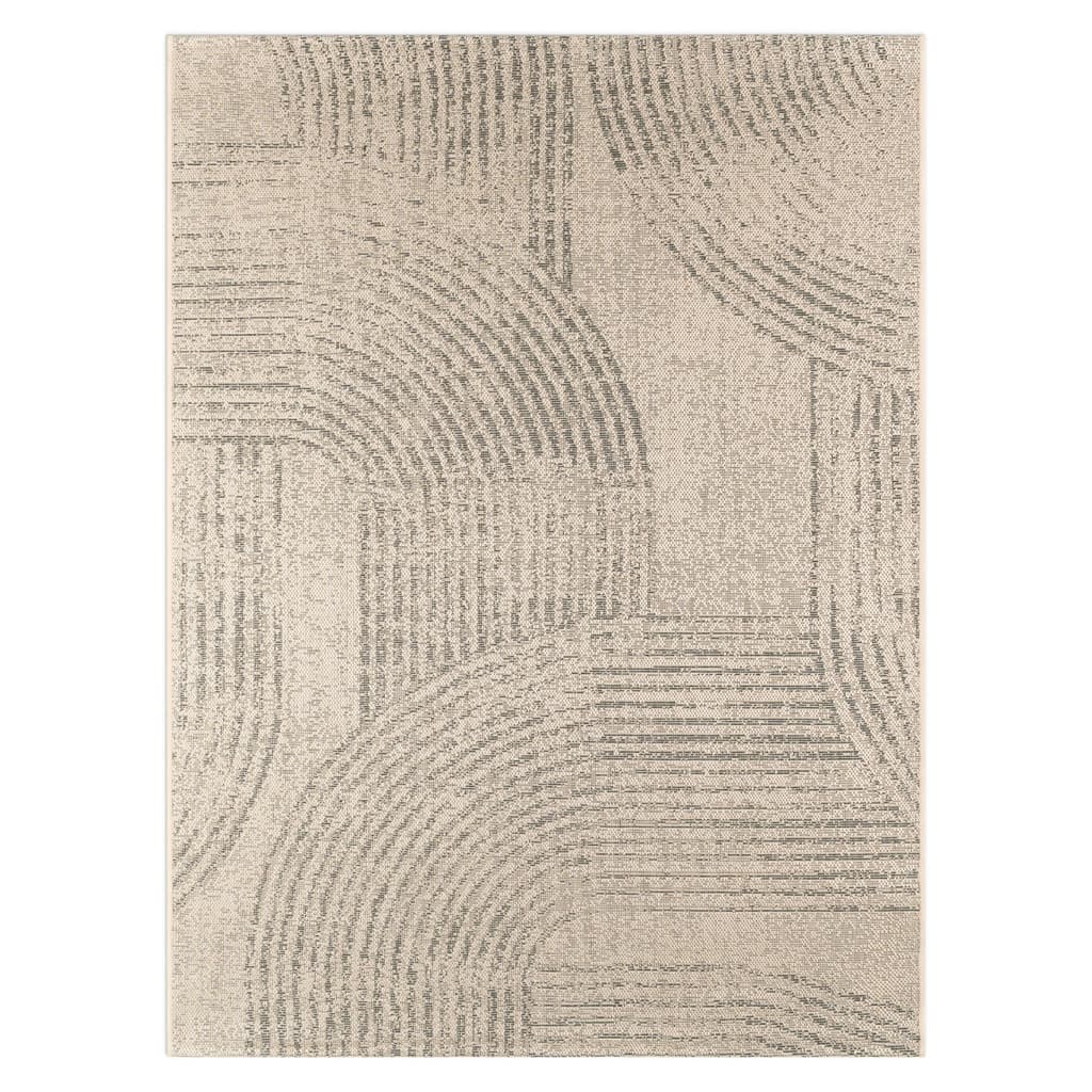 Tapete Eco Nature Roat 2,50 x 3,00 Sisal Antiderrapante Para Sala Bege Chumbo J Serrano