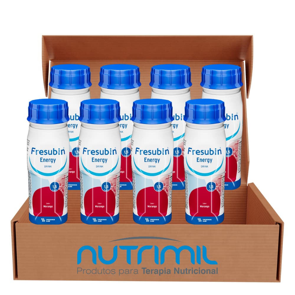 Fresubin Energy Drink 200ml - Morango - Kit Com 8