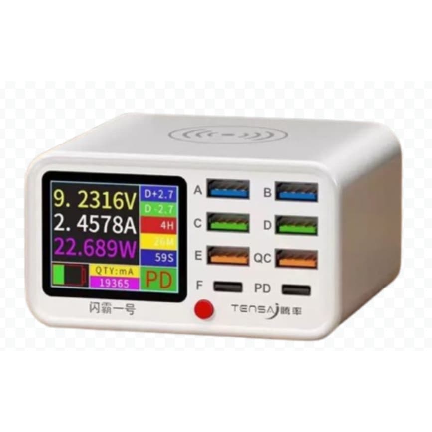 Carregador USB multiporta QC3.0 carregamento rápido PD20W carregamento rápido carregador de bancada