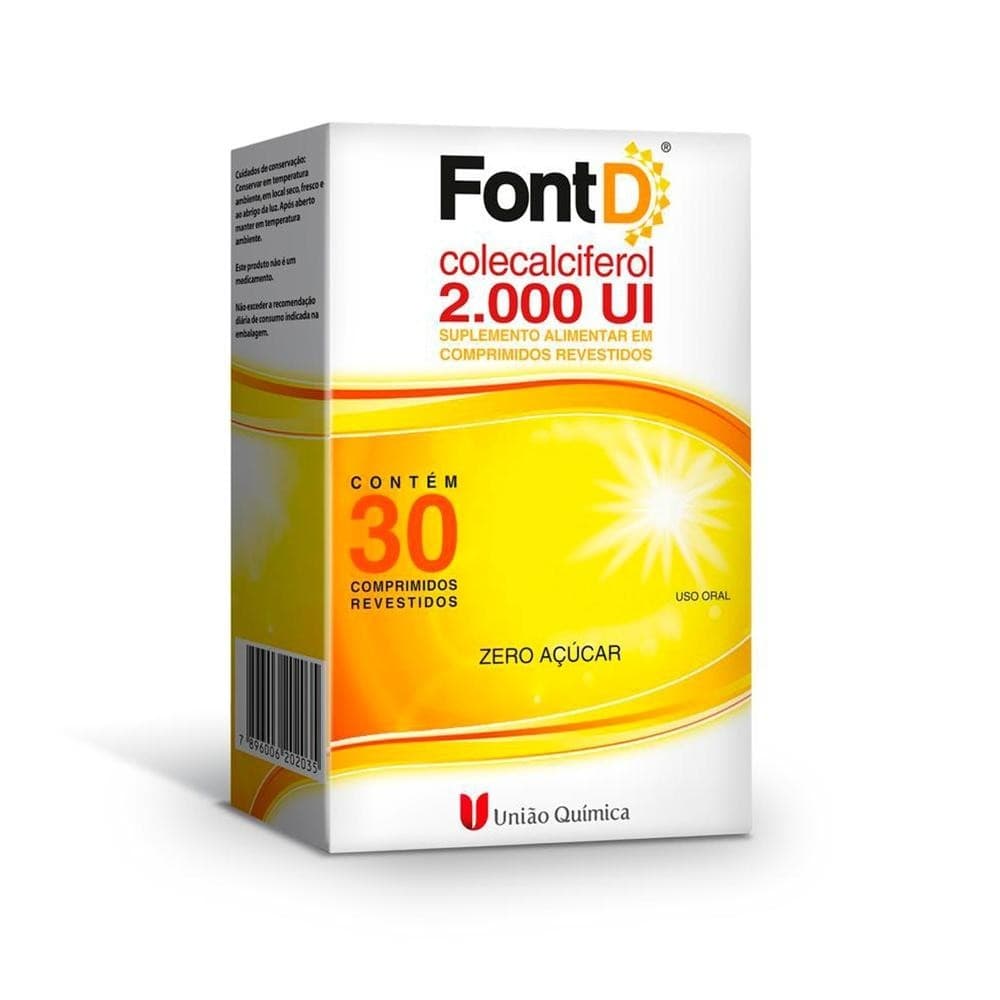Vitamina D Font D 2.000UI c/ 30 cápsulas - União Química