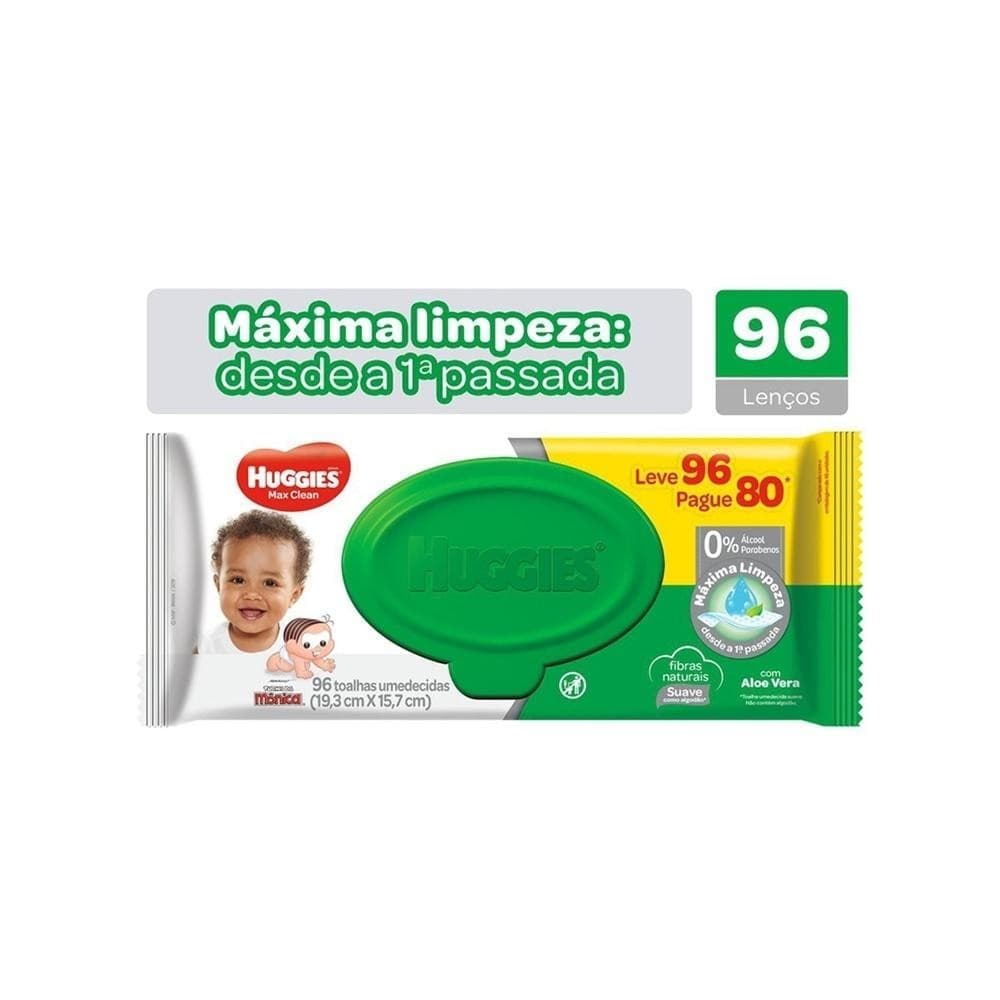 Lencos Umedecidos Huggies Max Clean 96 Unidades