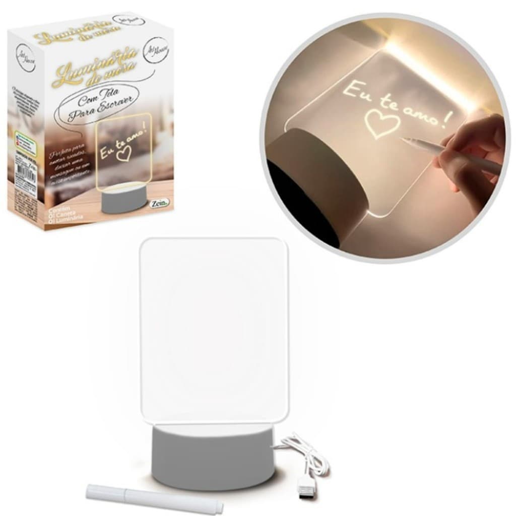 Combo Luminaria de Led Abajur Led 3d Escreve Recado Dia Dos Pais 30un