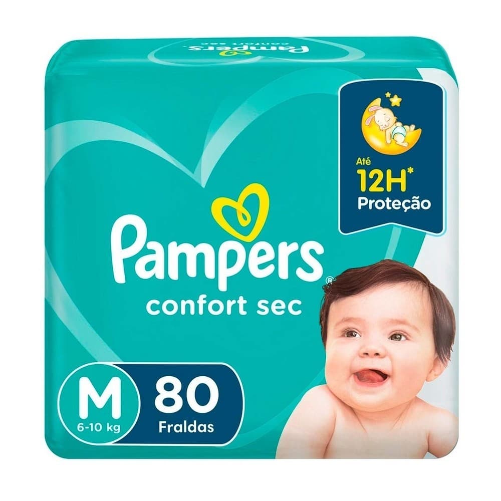 Pampers Fralda Confort Sec Giga M  80