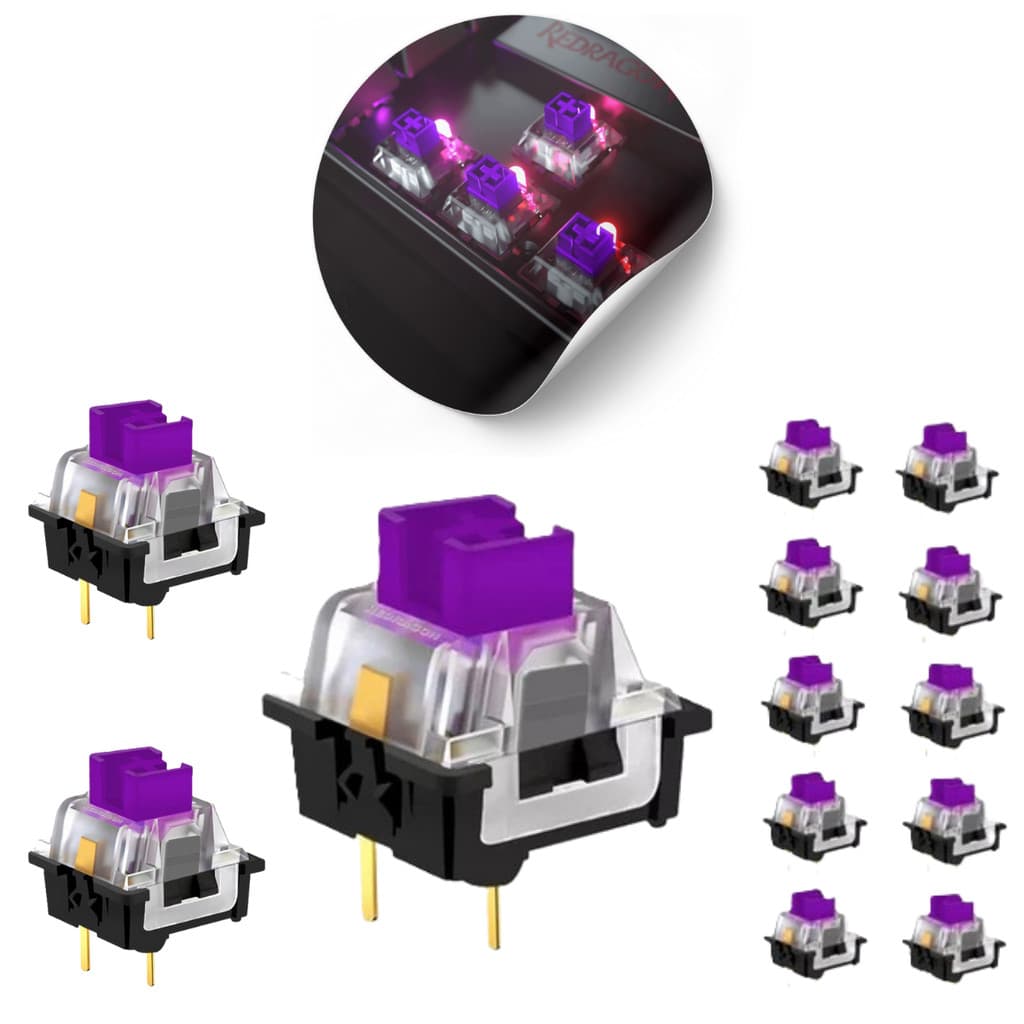 Kit 60 switch's roxo Redragon Outemu para Teclado Mecânico