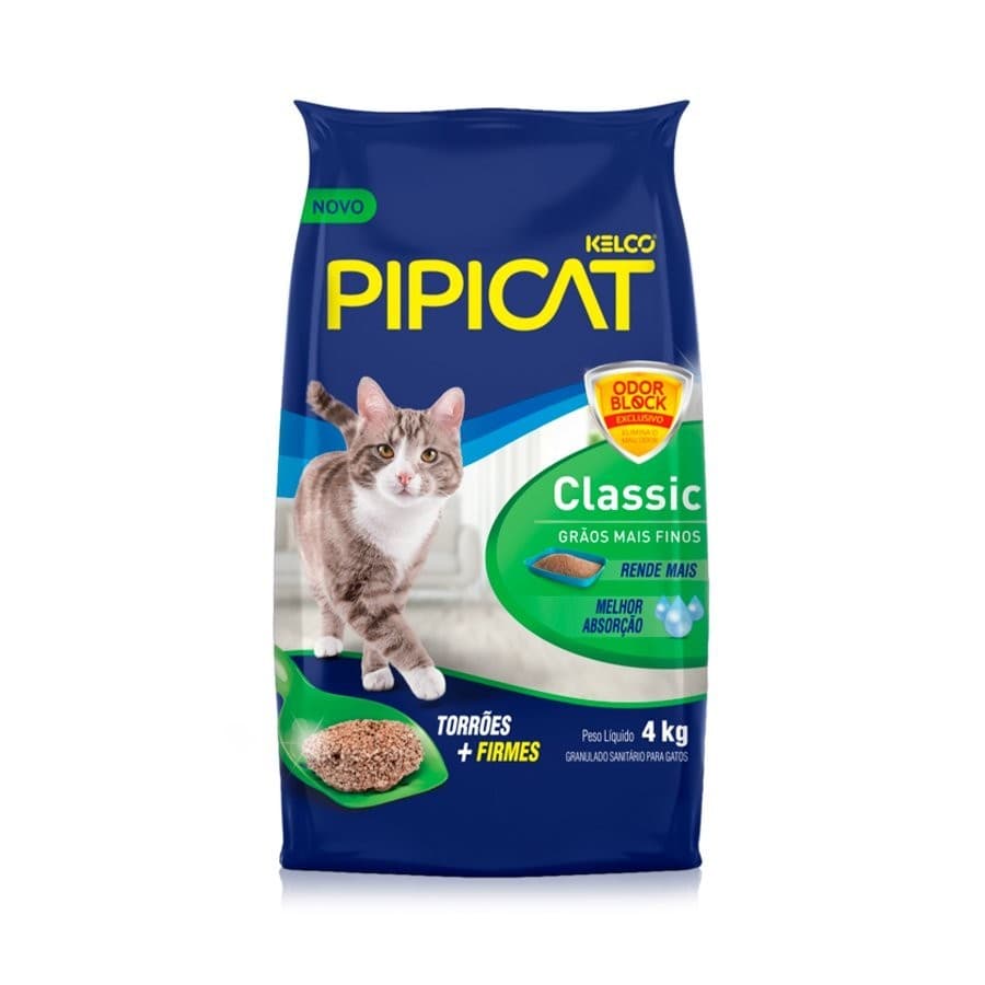 Areia sanitaria higienica para gatos Pipicat Classic 4kg
