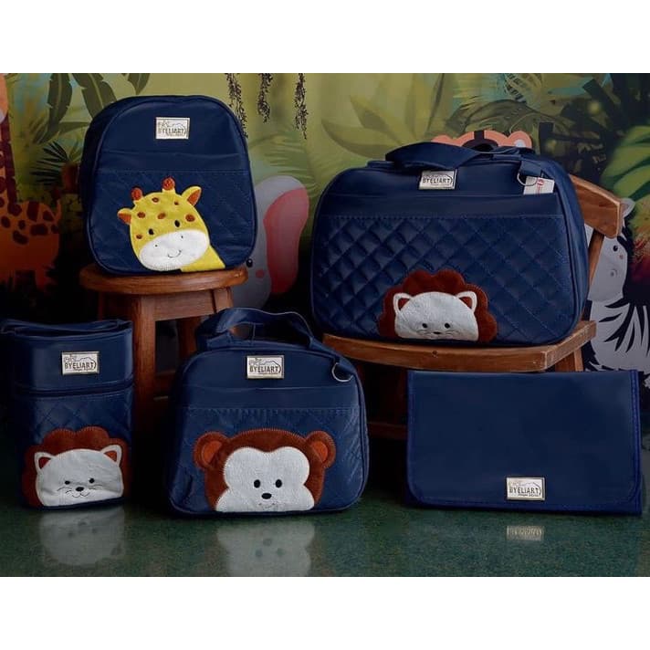 Kit Bolsas Maternidade Para Bebês e Recém Nascidos 5 Peças Reforçada Rosa Verde Azul Nenem Bebê