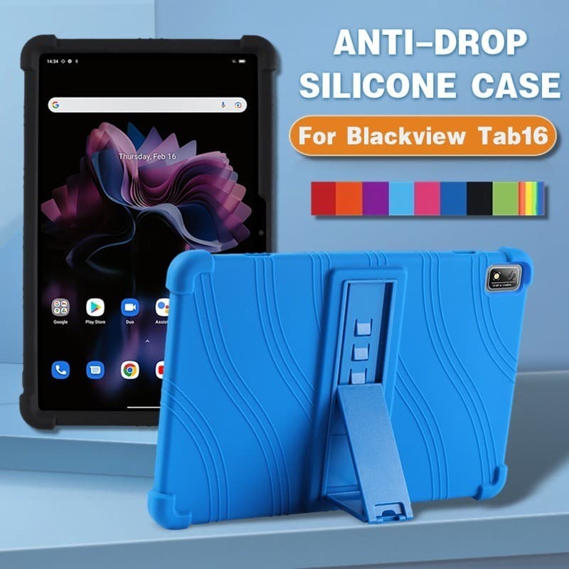 Capa Para Blackview Tab 16 Tablet Android Case Kids Safety Tab16 11 " T616 Kickstand Funda Com 4 Airbags À Prova De Choque Silicone Macio