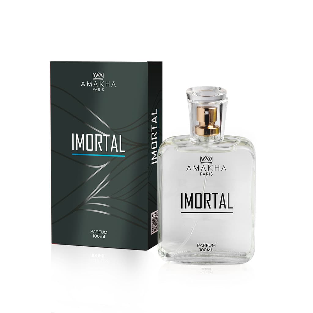 Perfume Masculino Original Imortal 100ml Amakha Paris Amadeirado Dia e Noite -Inspirado em Importado