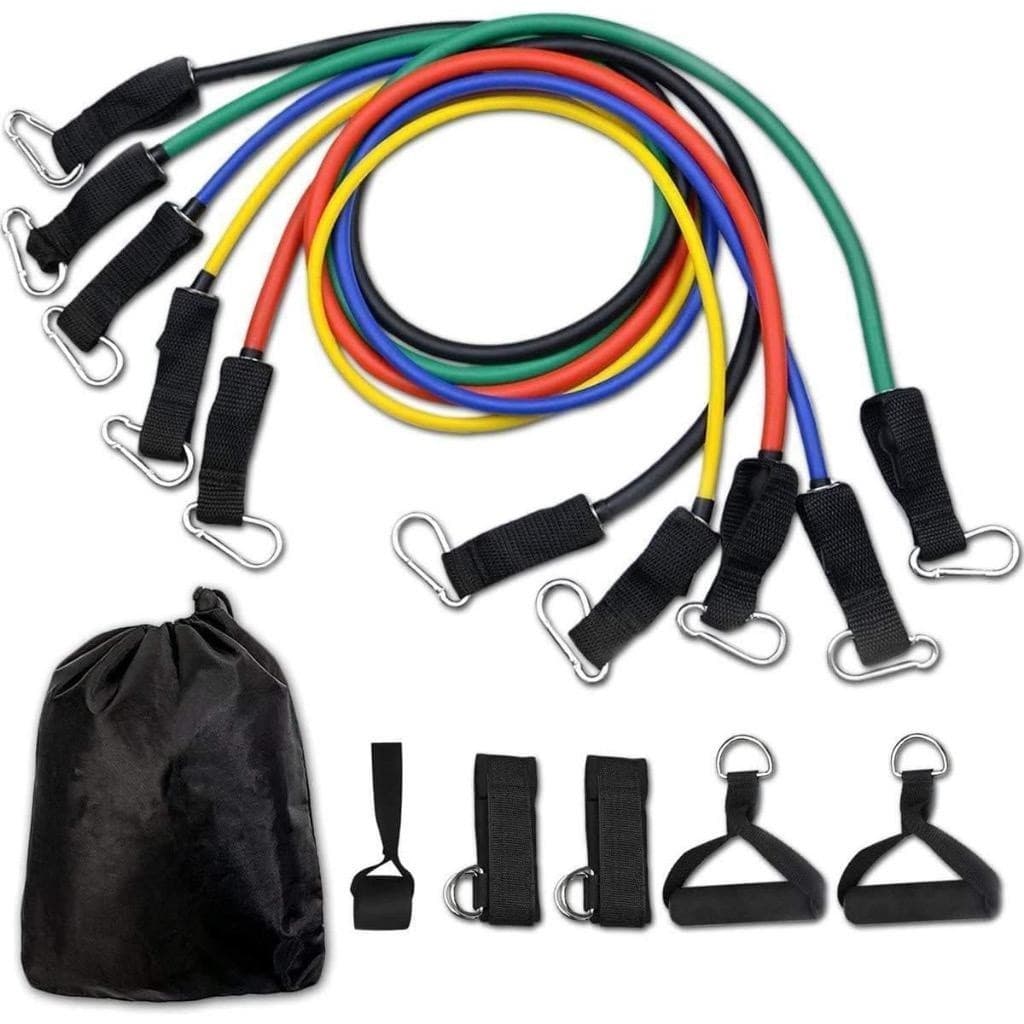 Kit Elastico Extensor Treino Funcional Academia Em Casa Ginastica