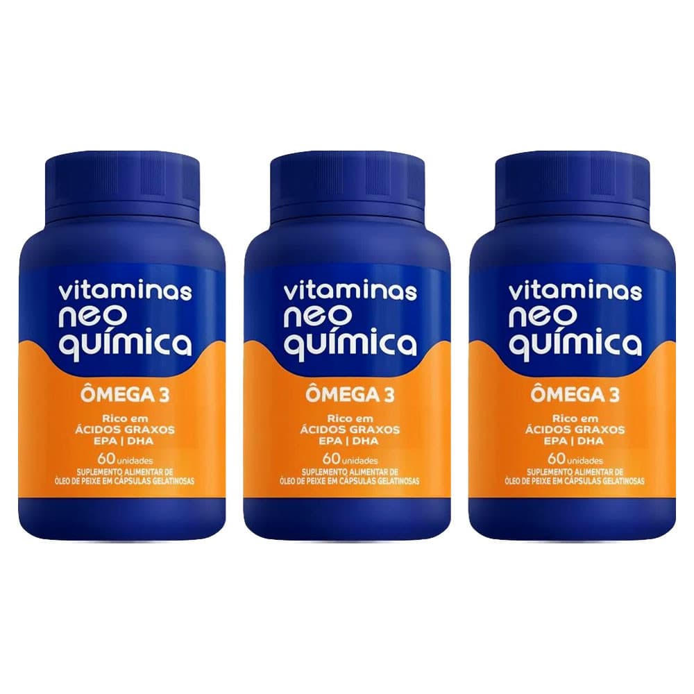 Kit 3 Vitamina Ômega 3 com 60 Cápsulas - Neo Química