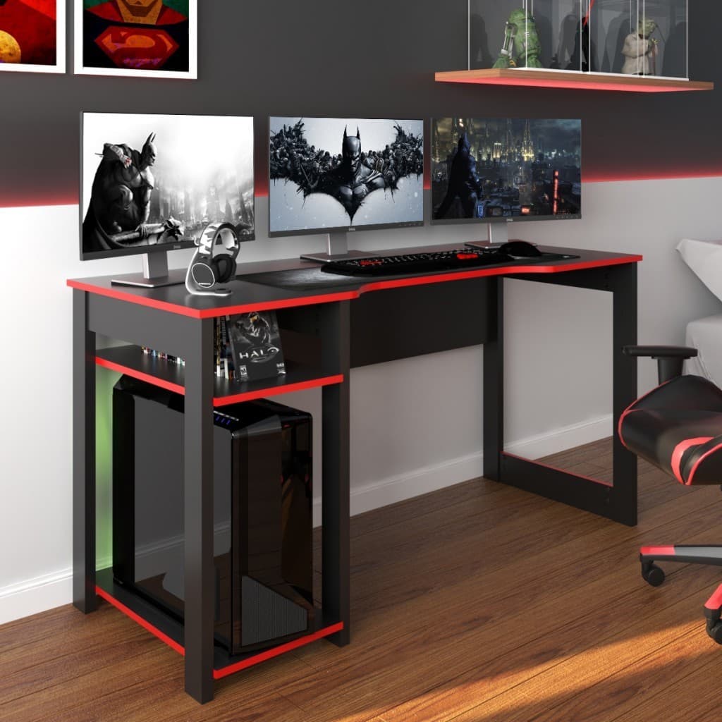 Mesa Gamer Dark para 3 Monitores