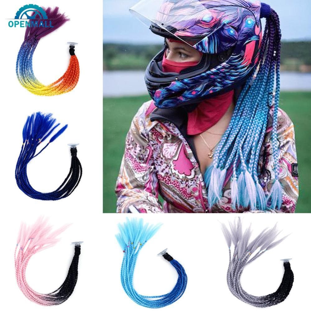 OPENMALL Tranças De Capacete De 24 " Motocicleta Rabo De Cavalo Para Mulheres Homens T9U5