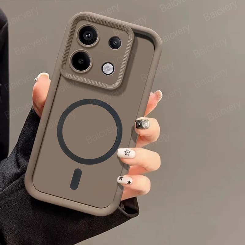 Capa De Telefone Para Redmi Note 13 Pro 4G 5G 5G 4G Caixa Com Adesivo Magnético De Carregamento Sem Fio Protetora Câmera