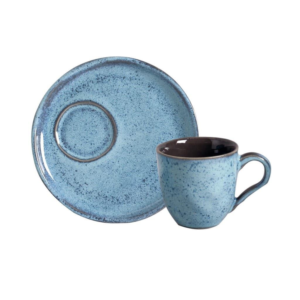 Conjunto com 6 Xícaras De Café Orgânico 70ml com 6 Pires Descentralizado Breeze