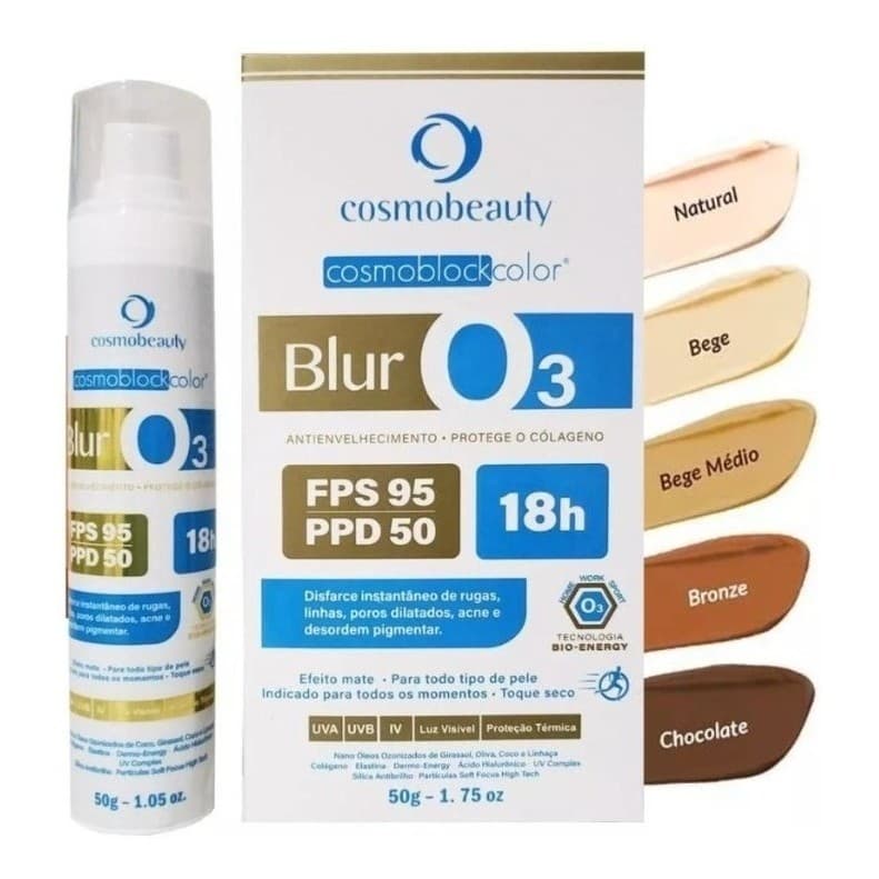 Blur Ozônio O3 Bronze Anti Idade Fps95 Cosmobeauty 50g