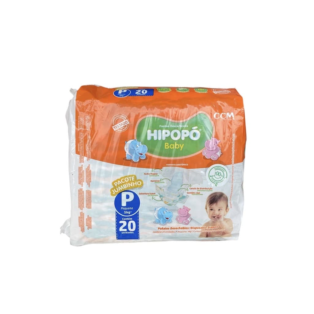 FRALDA P C/20 HIPOPÓ BABY JUMBINHO
