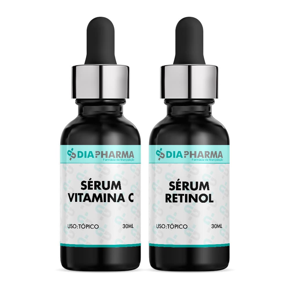 Kit Sérum Facial Vitamina C + Retinol