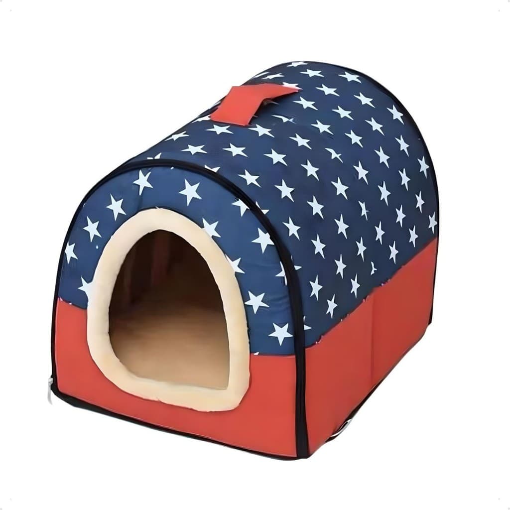 Casa Casinha De Cachorro Dobravél Almofada Macia Vermelho De Alta Qualidade Linha Premium
