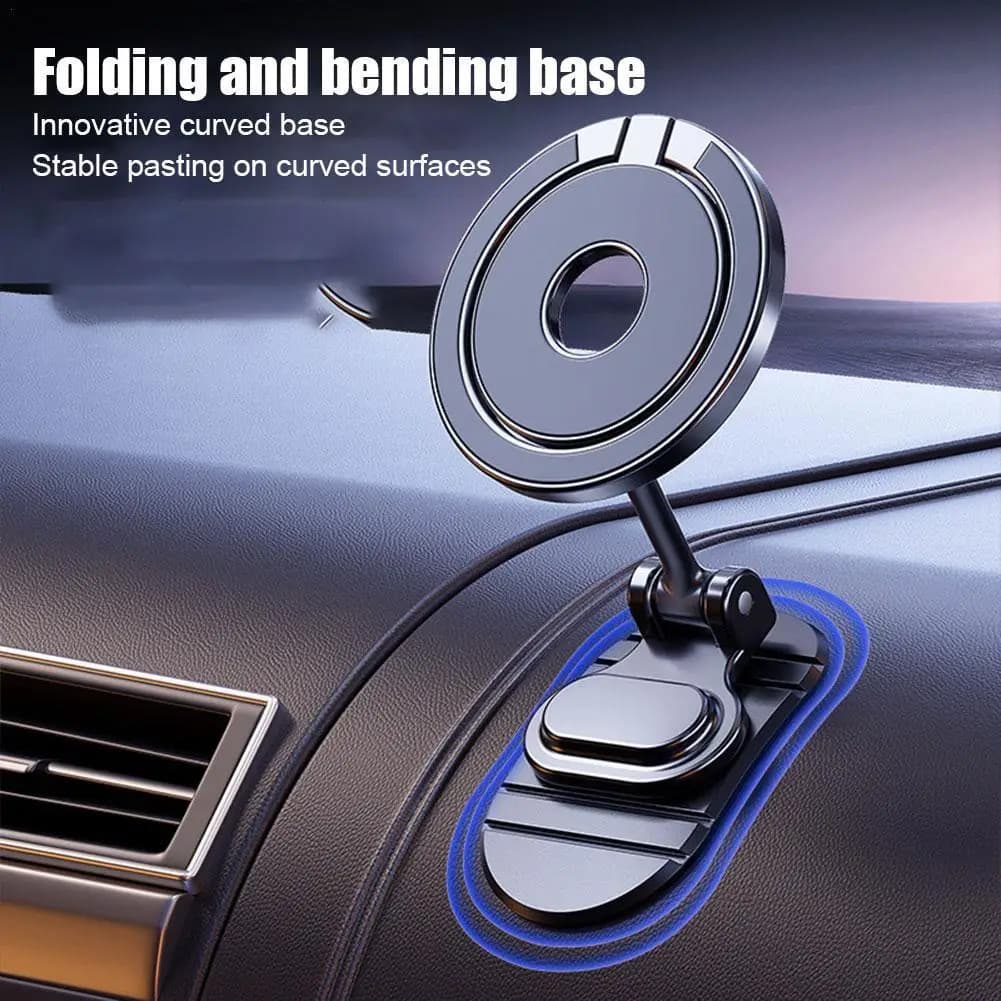 Suporte para Carro de Montagem Magnética em Metal - Forte Porta-Dashboard para iPhone 15/14, MagSafe, Xiaomi, Samsung