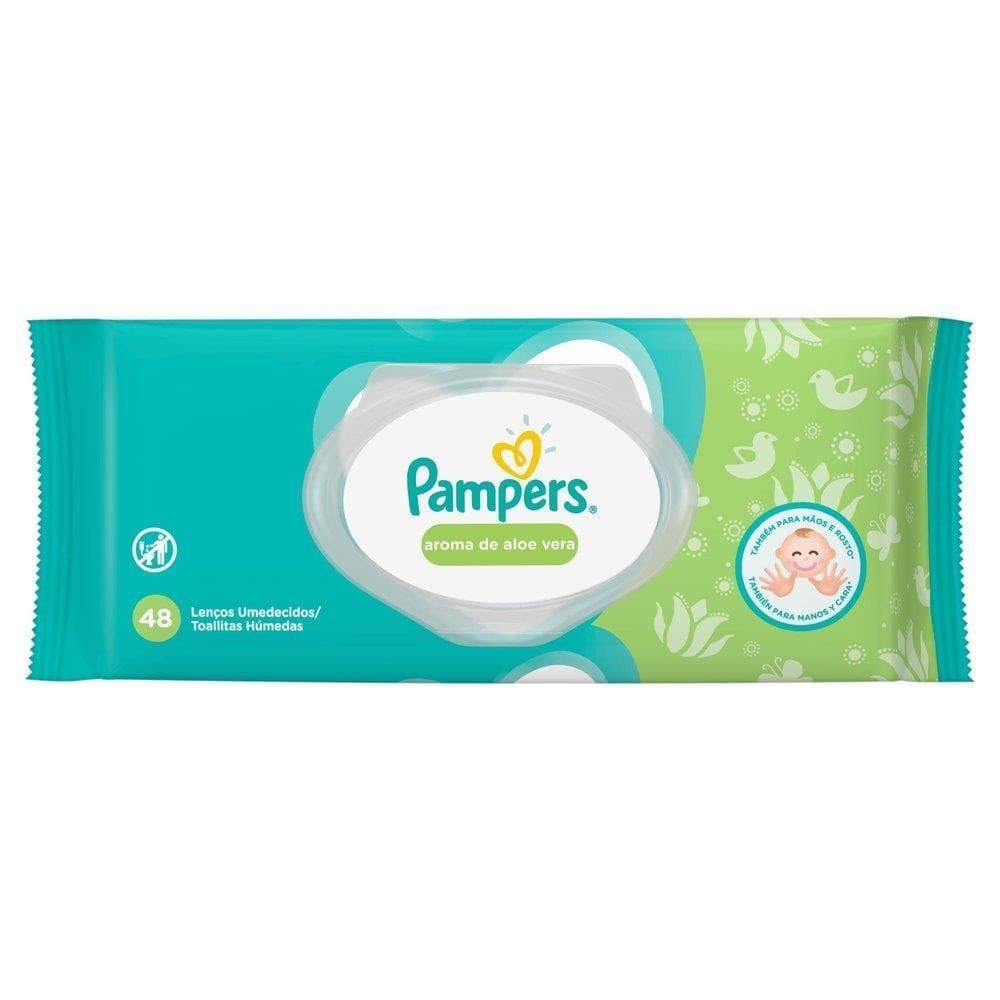 PAMPERS LENÇO UMEDECIDO ALOE VERA COM 48 UNIDADES